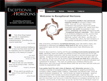 Tablet Screenshot of exceptionalhorizons.com